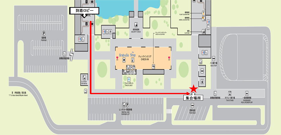 「下地島空港の1階」マップ画像